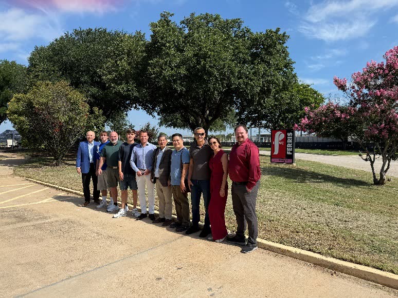 The group visiting Ferris Manufacturing