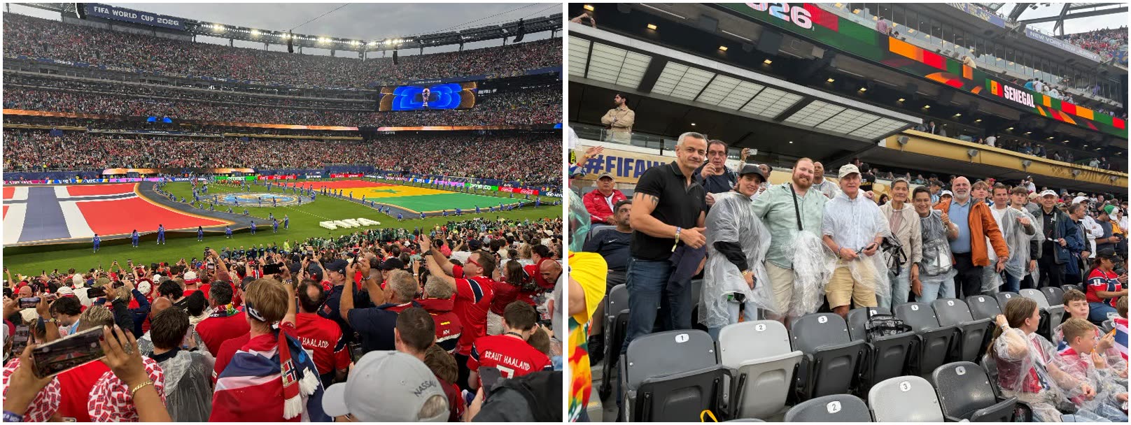 Norway–Senegal in New Jersey, and the group at the match
